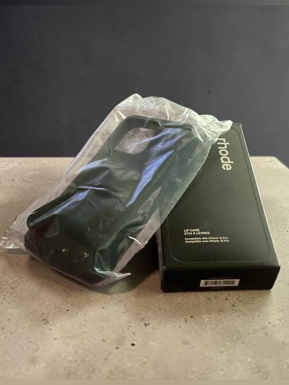 RHODE Black Phone & Lip Case for iPhone 16 Pro